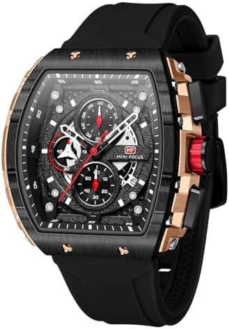 Men's silicone strap watch - Black