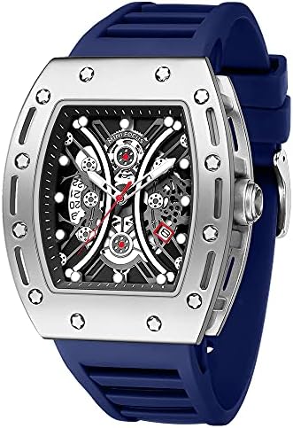 Men's silicone strap watch - Blue